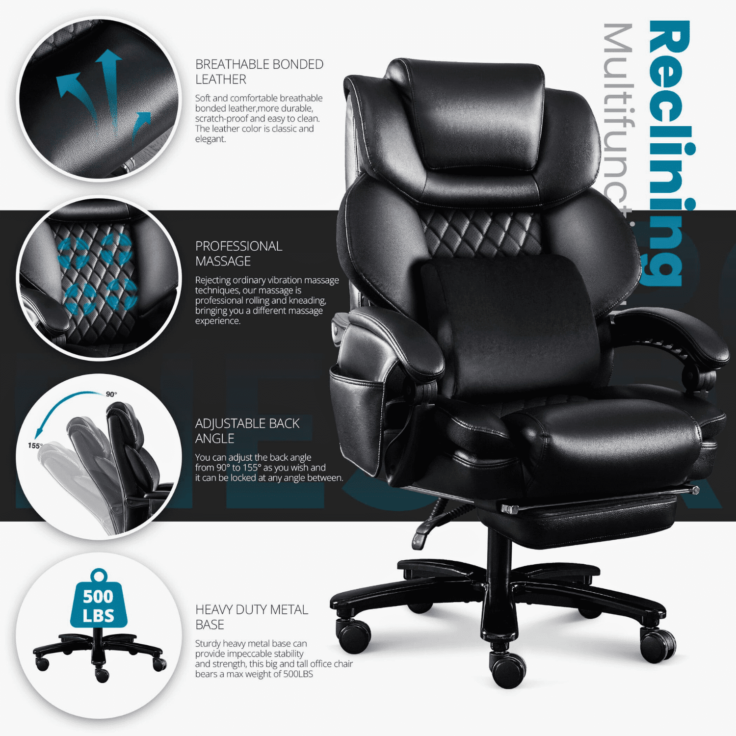 Blue Whale Office Chair 2 Stylish - bosmiller Office Chairs Blue Whale Office Chair 2 Stylish - bosmiller Office Chairs