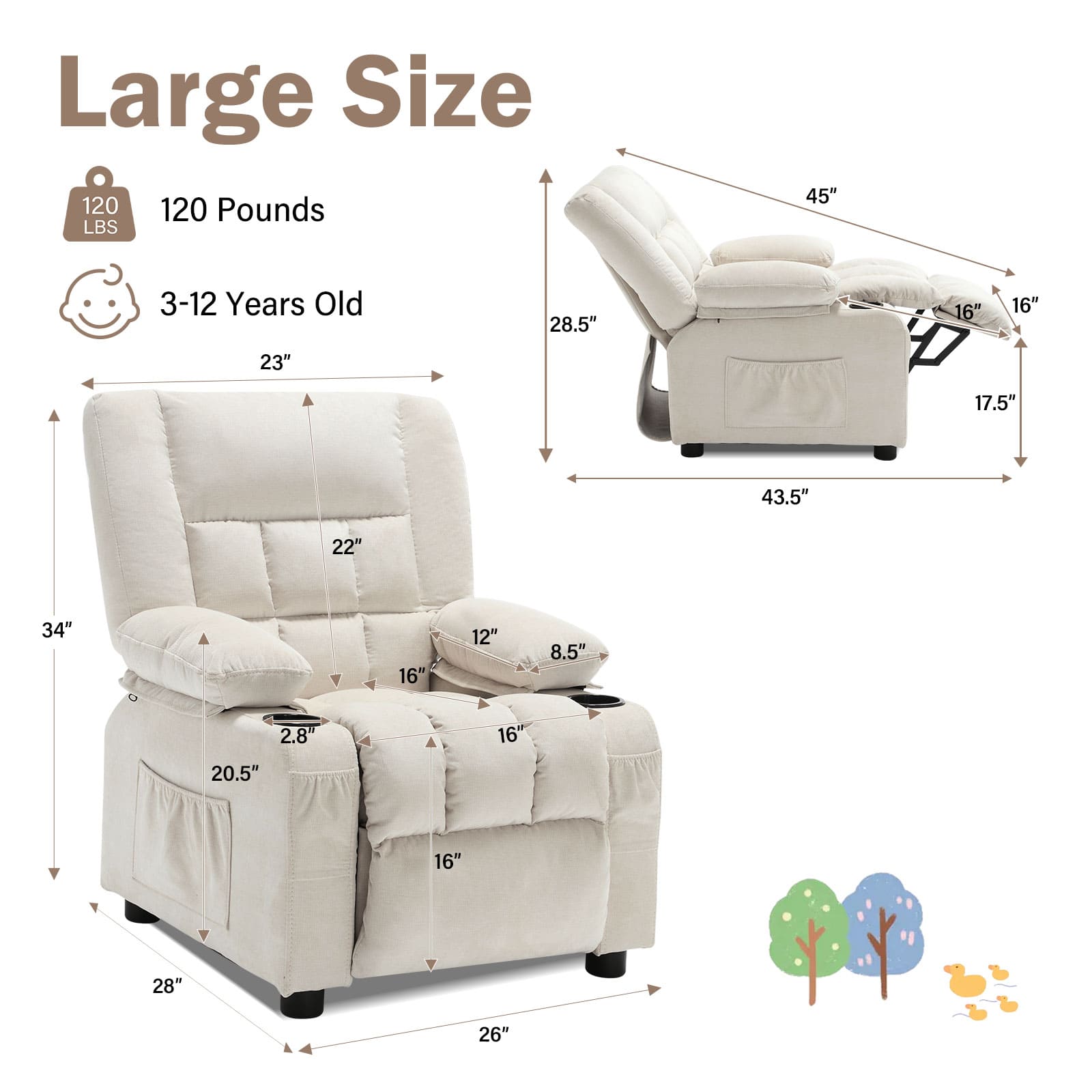 bosmiller Recliner Chair 1 Child